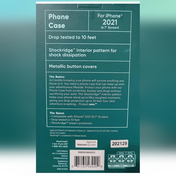 Onn  Protect Onn iPhone Case (6.7 Screen) NWT - Picture 2 of 2